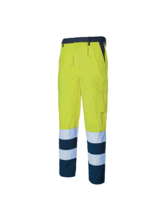 High visibility yellow/moleskin blue trousers High visibility yellow/moleskin blue trousers