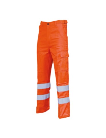 Pantalone hv arancio foderato flanella