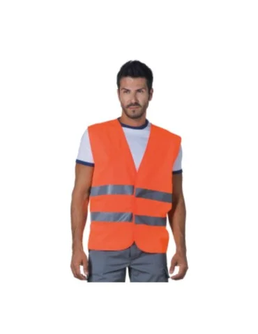 Gilet poly arancio con bande senza portanome