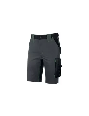 Pantaloni corti da lavoro U-Power Mercury U-4 stretch Asphalt Grey Green FU196RL