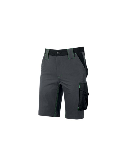 Pantaloni corti da lavoro U-Power Mercury U-4 stretch Asphalt Grey Green FU196RL Pantaloni corti da lavoro U-Power Mercury U-4 stretch Asphalt Grey Green FU196RL
