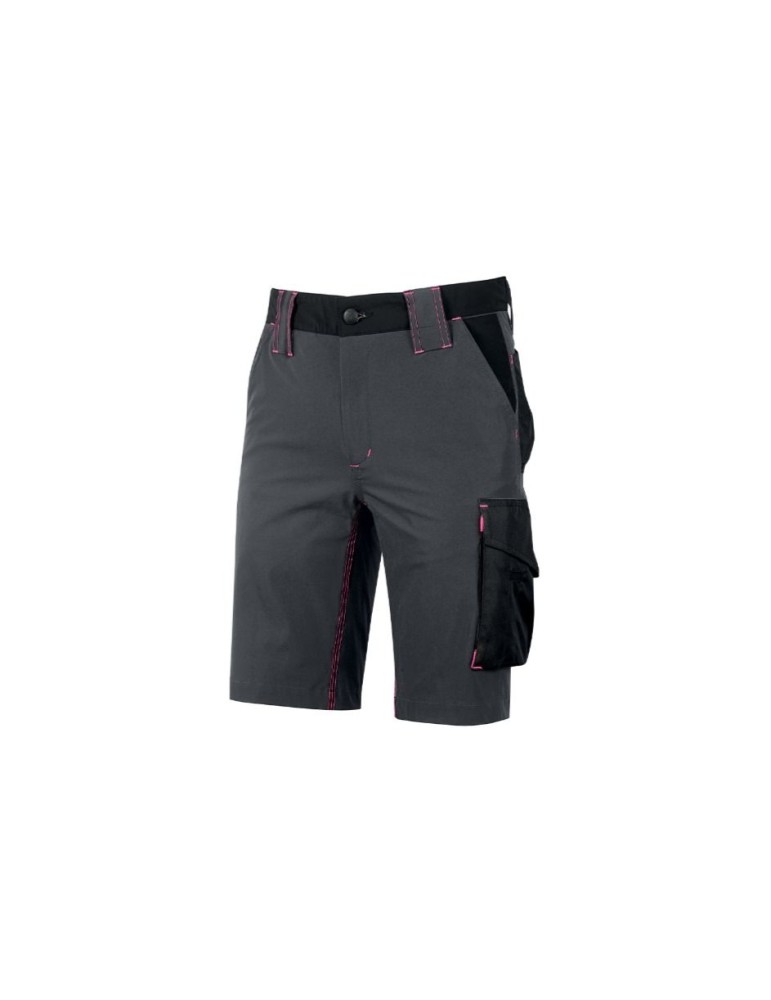 Pantaloni corti da lavoro U-Power Mercury U-4 stretch Grey Fucsia FU196GF Pantaloni corti da lavoro U-Power Mercury U-4 stretch Grey Fucsia FU196GF