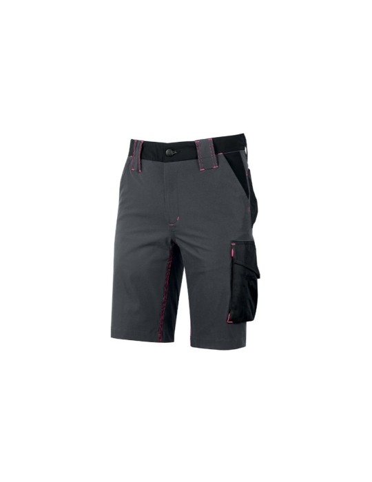 Pantaloni corti da lavoro U-Power Mercury U-4 stretch Grey Fucsia FU196GF Pantaloni corti da lavoro U-Power Mercury U-4 stretch Grey Fucsia FU196GF