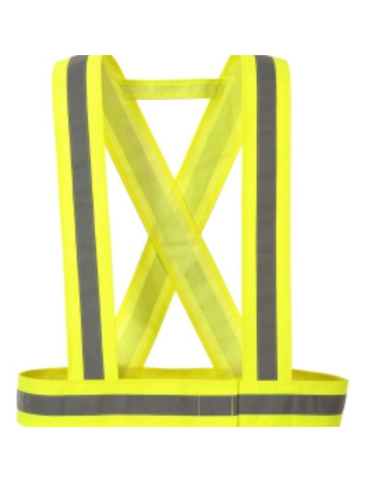 Jartelles jaunes pour HV avec velcro réglable