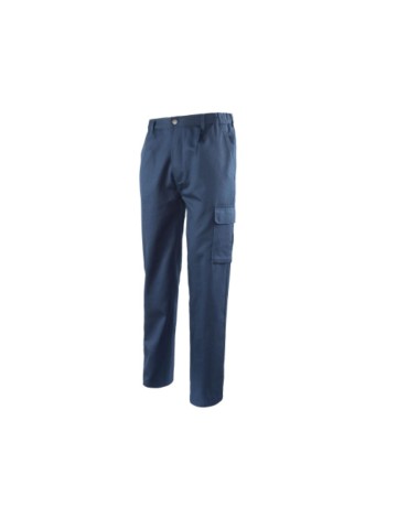 Pantalone con tascone laterale blu