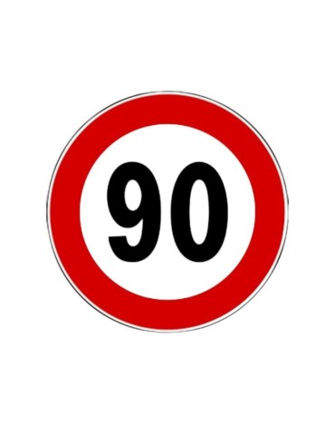Disc diam. 60 cm class 1 fig. 50 " maximum speed limit 90 km/h "