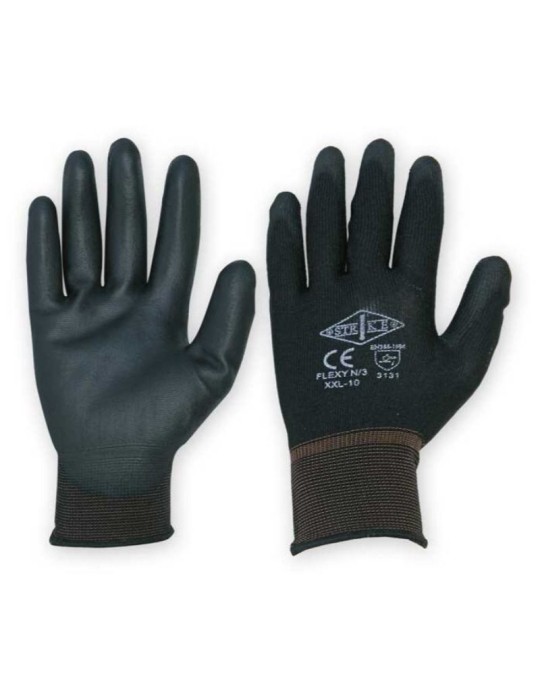 Guantes de poliéster recubiertos de poliuretano (vendidos en paquetes de 12 pares)