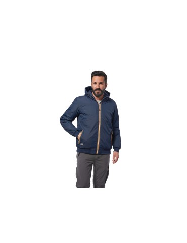 Giubbino in nylon blu