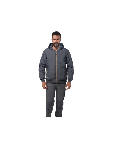 Chaqueta de nailon gris oscuro