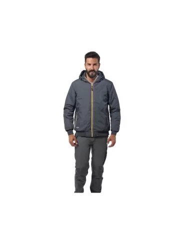 Giubbino in nylon grigio scuro