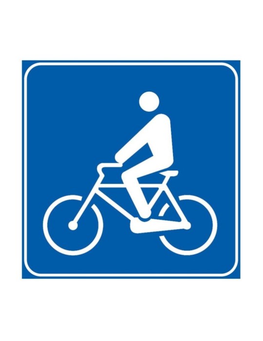 Plaque 60x60 classe de tôle 1 fig. 324 « cycle path »