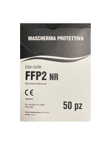 Mascherina ffp2 nera confezione da 50 pezzi