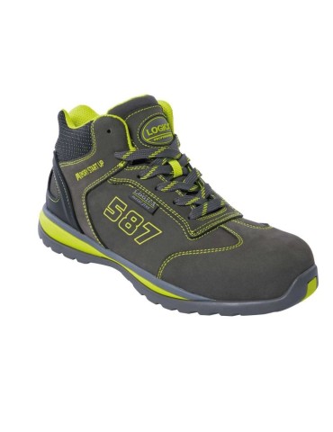 Scarpa alta nabuk grigia/verde S3 SRA