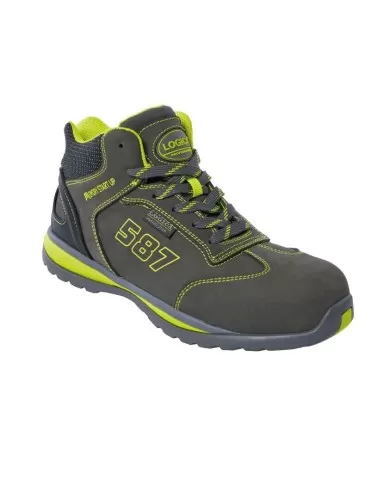Scarpa alta nabuk grigia/verde S3 SRA