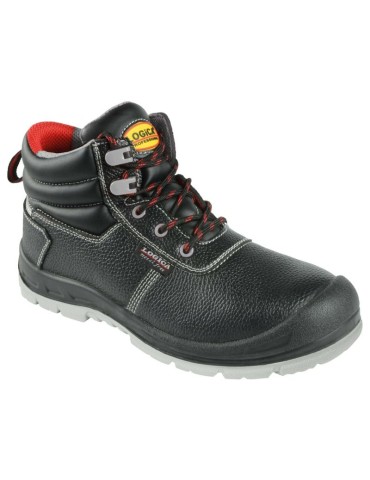 Scarpa alta pelle nera S3 metal free