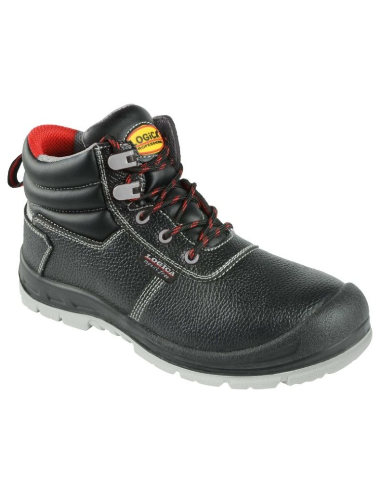 S3 en cuir noir, chaussures hautes sans métal