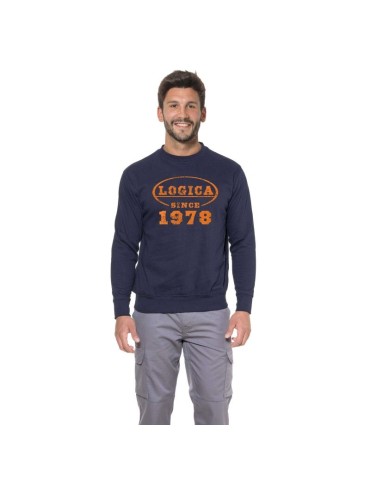Blauer Polycotton-Sweatshirt "Logica seit 1978"