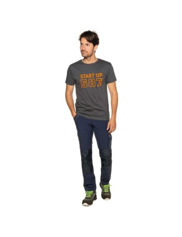 T-shirt en polycoton gris foncé « Start up 587 »