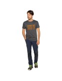 Dunkelgraues Polycotton-T-Shirt "Start up 587"