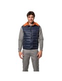 Gilet poliestere blu/arancio imbottito