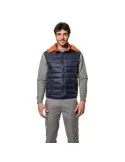 Gilet poliestere blu/arancio imbottito
