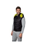 Gilet poliestere nero/giallo imbottito