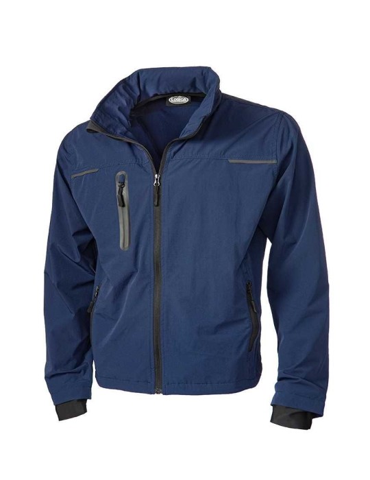 Chaqueta elástica azul de media temporada