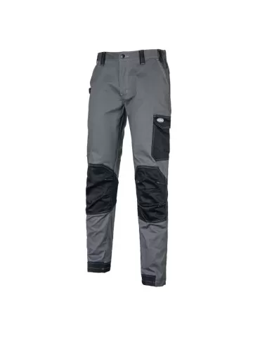 Grey/black stretch winter trousers with reinforcements