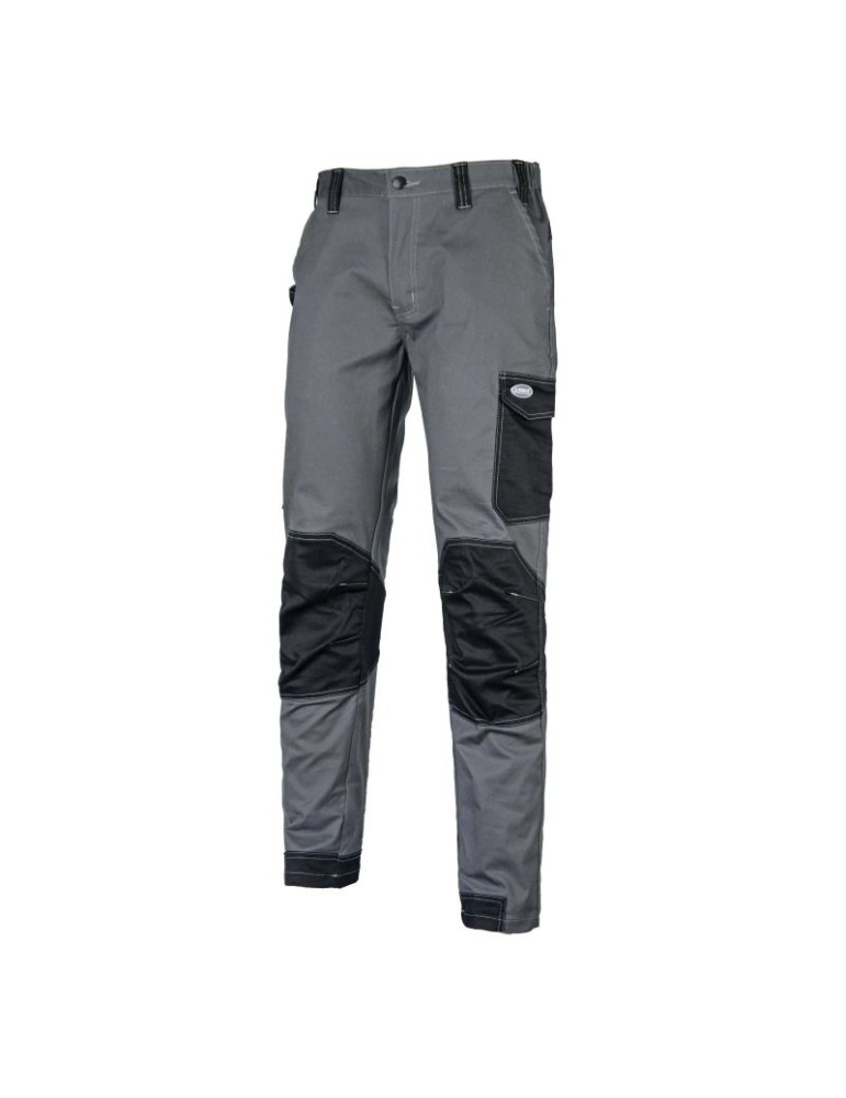 Pantalones de invierno elásticos gris/negros con refuerzos