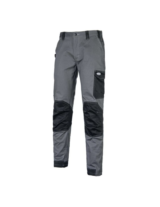 Pantalon d’hiver stretch gris/noir avec renforts