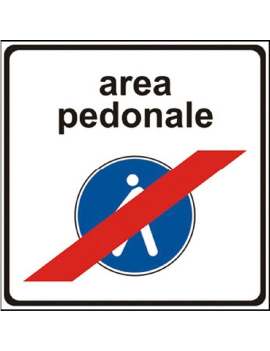 Plate 60x60 sheet metal class 1 fig. 321 "end of pedestrian area"