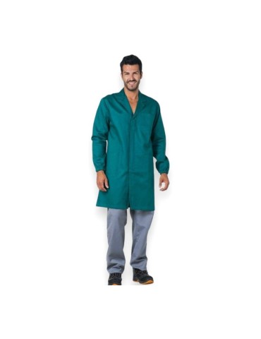 Green coat with buttons 100% cotton Massaua