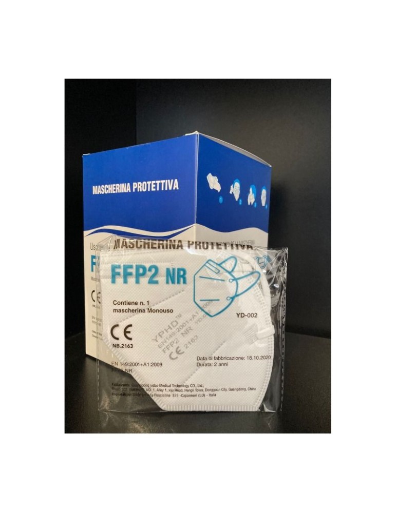 White ffp2 mask pack of 50 pieces