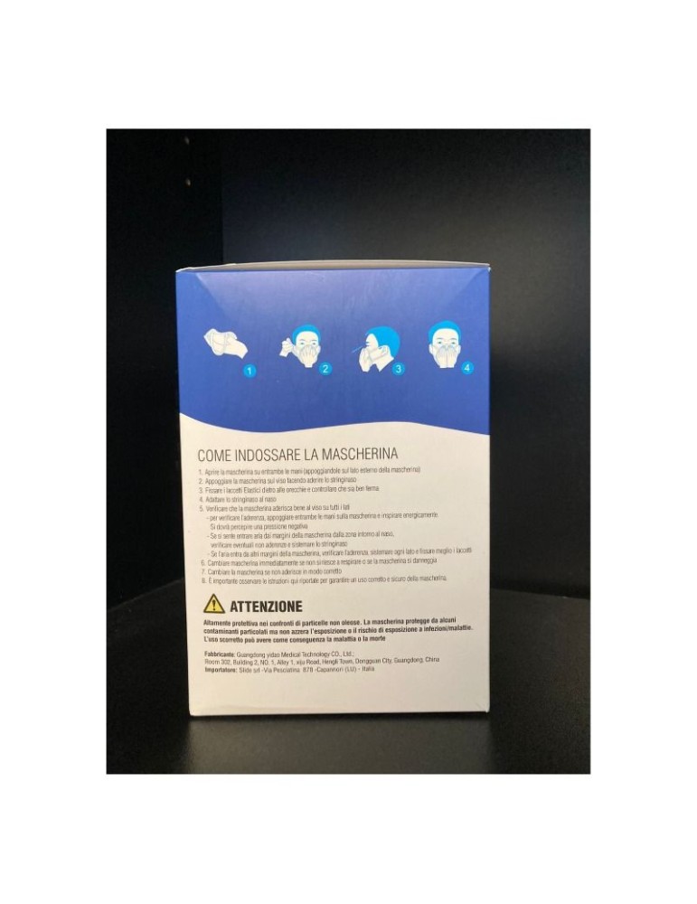 White ffp2 mask pack of 50 pieces