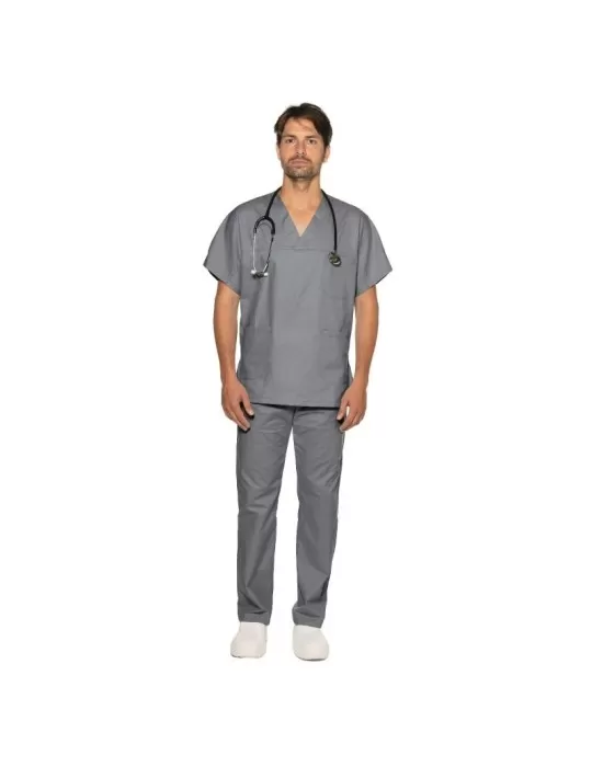 Trousers with elastic 100% cotton grey Trousers with elastic 100% cotton grey