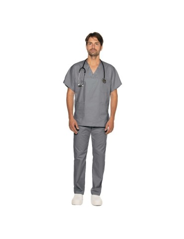 Grey cotton hospital tunic