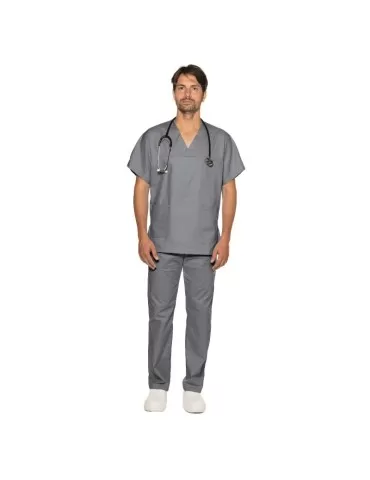 Grey cotton hospital tunic