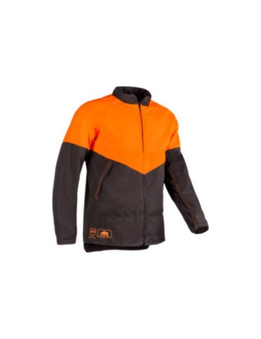 Giacca antitaglio classe 1 arancio/grigio