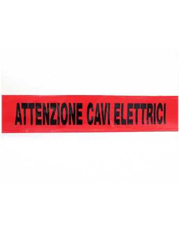 Nastro segnaletico per utenze 200 m &quot;attenzione cavi elettrici&quot;