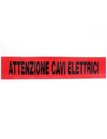 Nastro segnaletico per utenze 200 m "attenzione cavi elettrici"