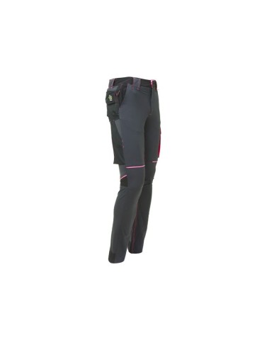 Pantalones de trabajo u-power World U-4 stretch Slim Look Grey Fucsia FU189GF 2