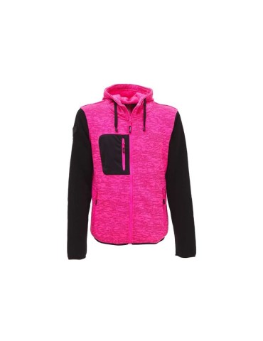 Felpa da lavoro U-Power Rainbow con cappuccio Black Fucsia EY174BF