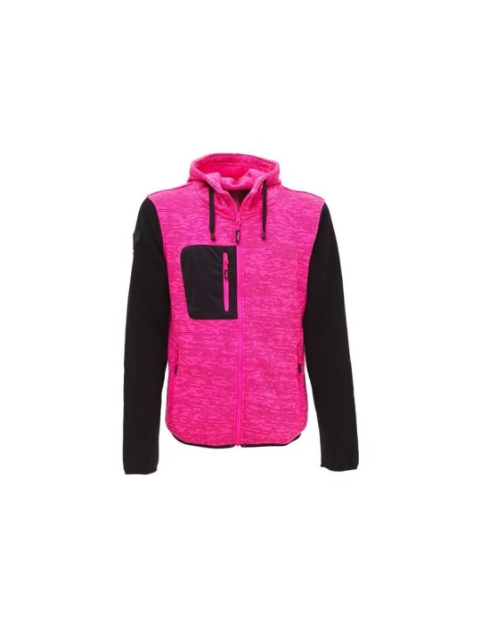 Felpa da lavoro U-Power Rainbow con cappuccio Black Fucsia EY174BF Felpa da lavoro U-Power Rainbow con cappuccio Black Fucsia EY174BF