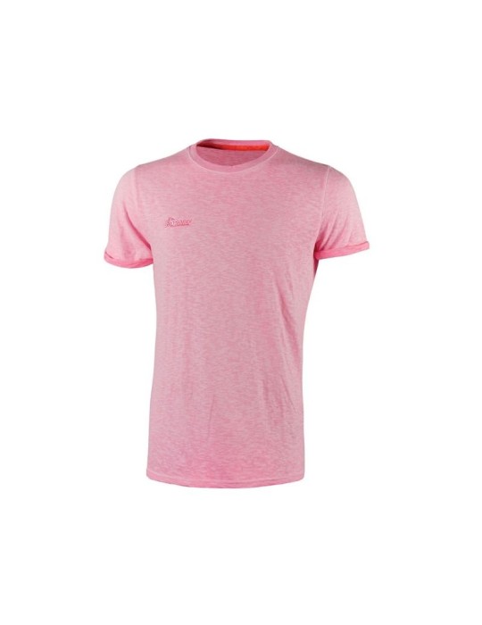 Camiseta de trabajo EY195PF u-power Fluo Pink