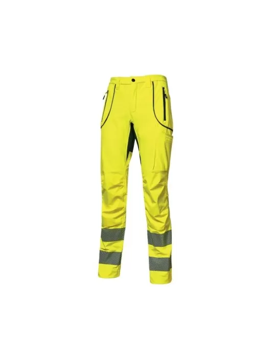 u-power Ren High Visibility Work Trousers in Yellow Fluo Softshell HL186YF u-power Ren High Visibility Work Trousers in Yellow Fluo Softshell HL186YF