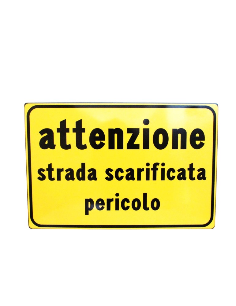 60x90 Plattenplatte aus Blech der Klasse 1 "Warnung für Scarified Road Danger"