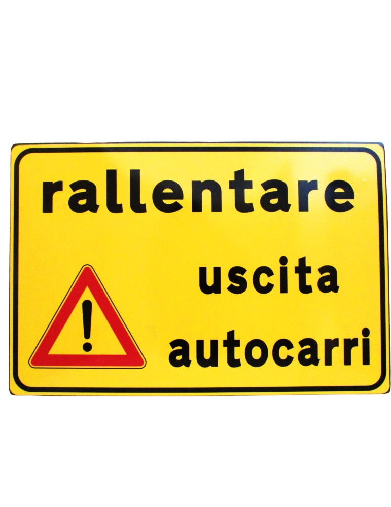 60x90 plate in class 1 sheet metal fig. s313/a " attention truck exit "