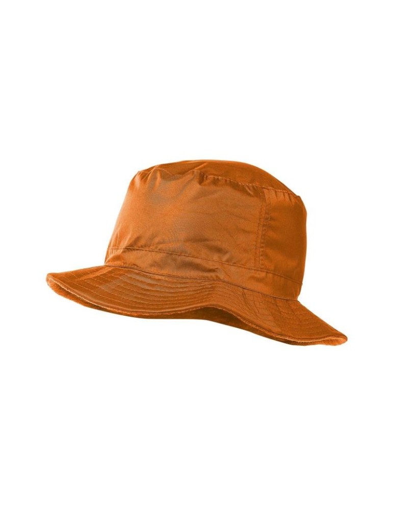 Chapeau taslon orange bordé de néons fluorescents