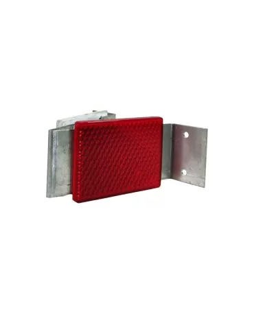 Delineatore di margine stradale 2 gemme 7x10 bianco/rosso a muro