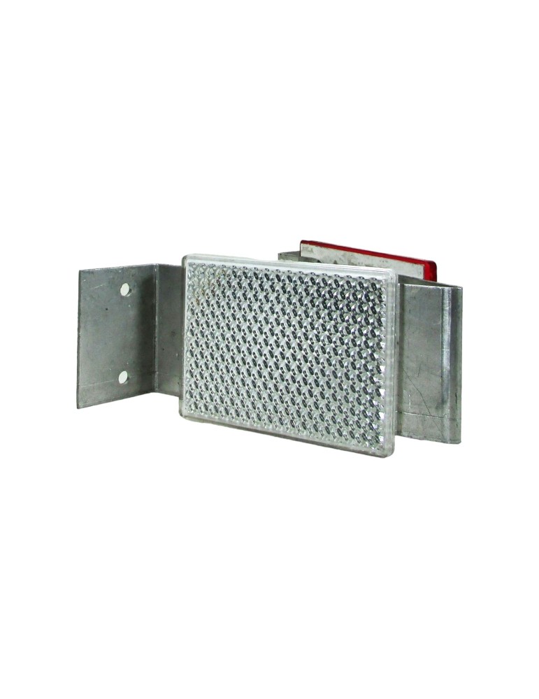 Delineatore di margine stradale 2 gemme 7x10 bianco/rosso a muro